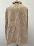 zip front  zip  womens jacket  womens  vintage  Suede Jacket  Suede  poncho  pockets  patterned  pattern  neospun jersey  front pockets  collar  cape  brown  big collar  beige  70s  1970s