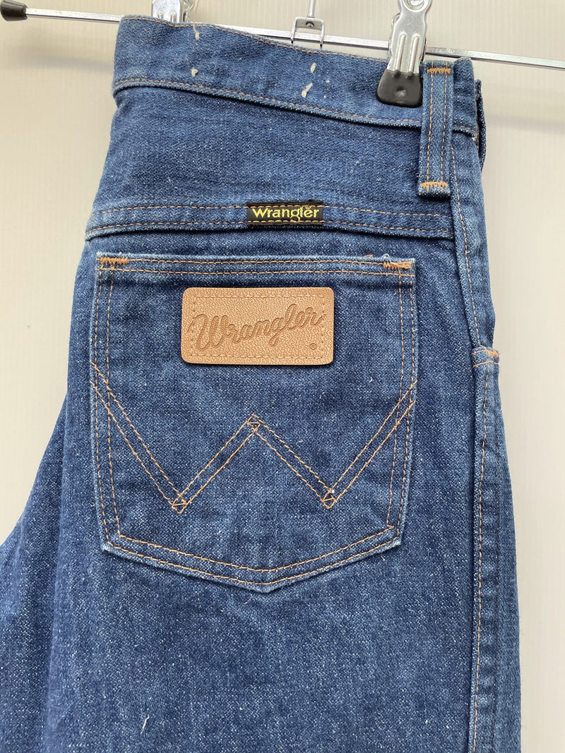 wrangler  vintage  Urban Village Vintage  urban village  stitch detailing  retro  MOD  mens  Light Blue  jeans  jean  Jacket  indigo  flares  denim  brown stitch  blue  70s  70  34  26  1970s