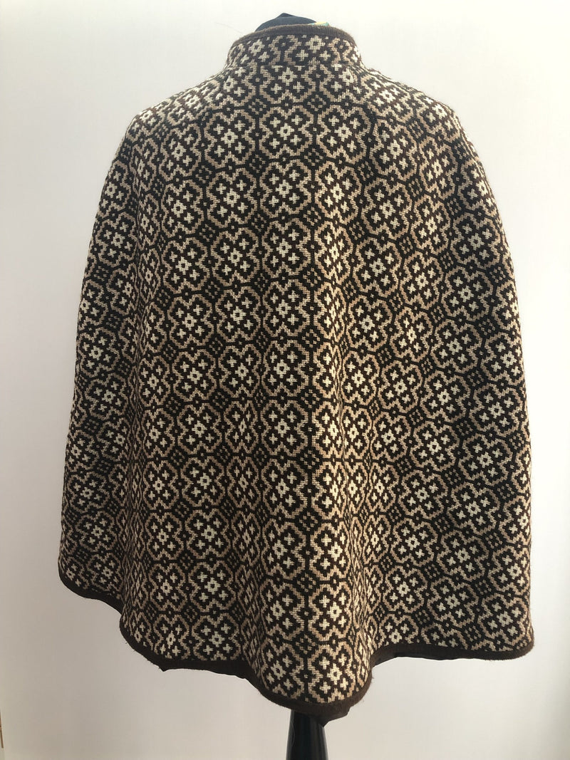 womens  Welsh Woollens  welsh wool  welsh  waist belt  vintage  Urban Village Vintage  tapestry  S  MOD  Eclipse  cape  brown  60s  1960s