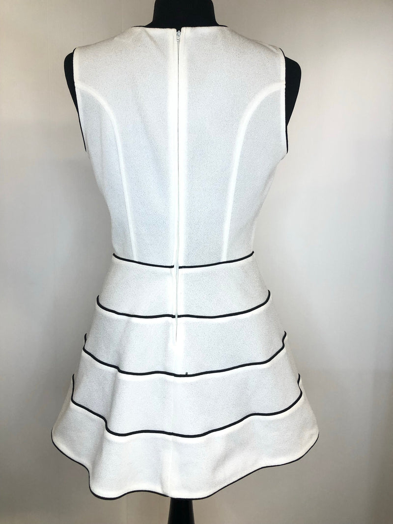zip back  zip  womens  white  waist belt  vintage  Urban Village Vintage  urban village  tennis  stripes  stitch detailing  stitch detail  squiggle  sportswear  sleeveless  MOD  mini dress  mini  dress  60s