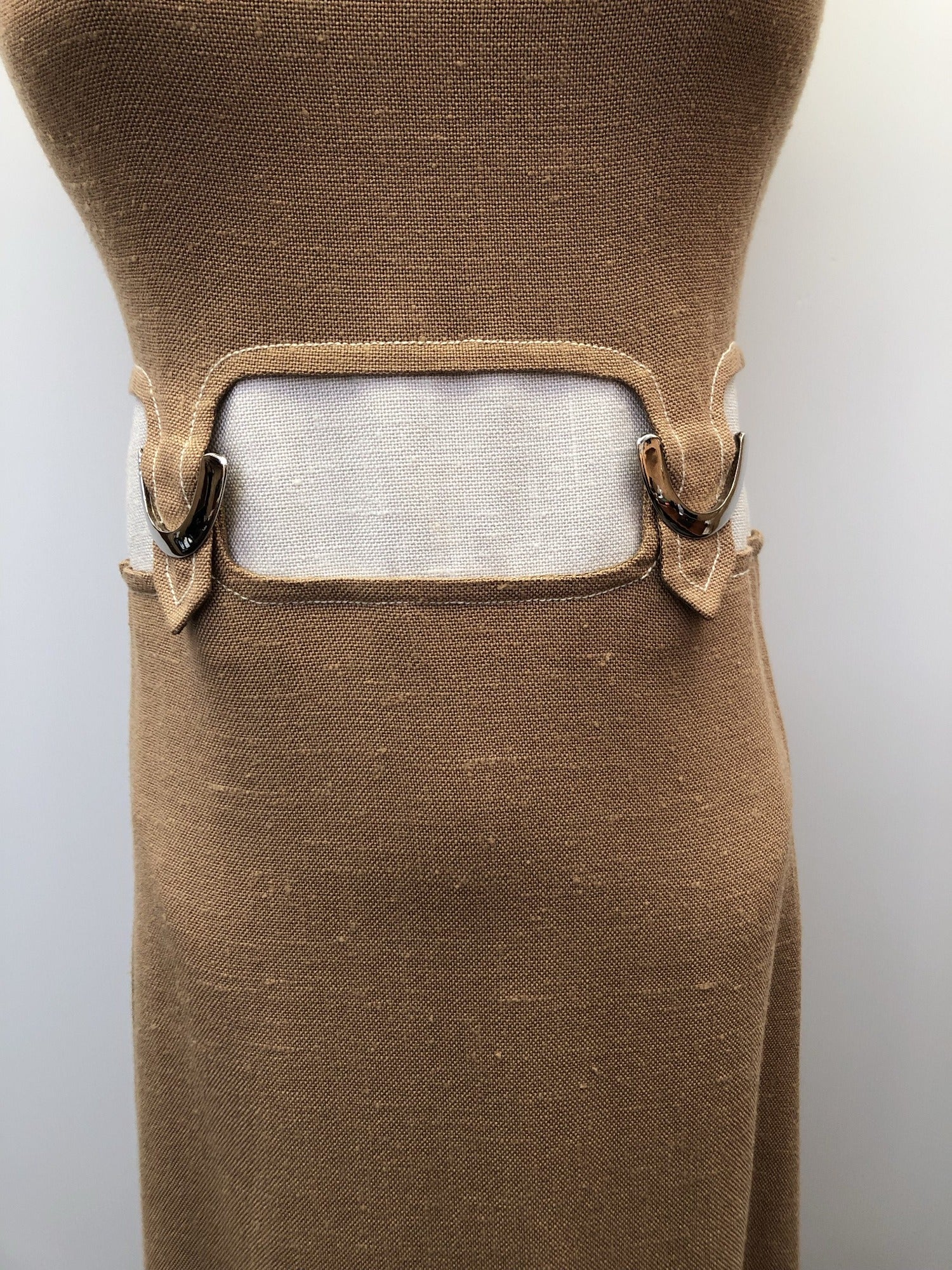 zip  womens  vintage  Urban Village Vintage  urban village  lined  dress  buckle detail  brown  Berketex  back zip  8  60s  1960s