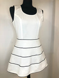 zip back  zip  womens  white  waist belt  vintage  Urban Village Vintage  urban village  tennis  stripes  stitch detailing  stitch detail  squiggle  sportswear  sleeveless  MOD  mini dress  mini  dress  60s