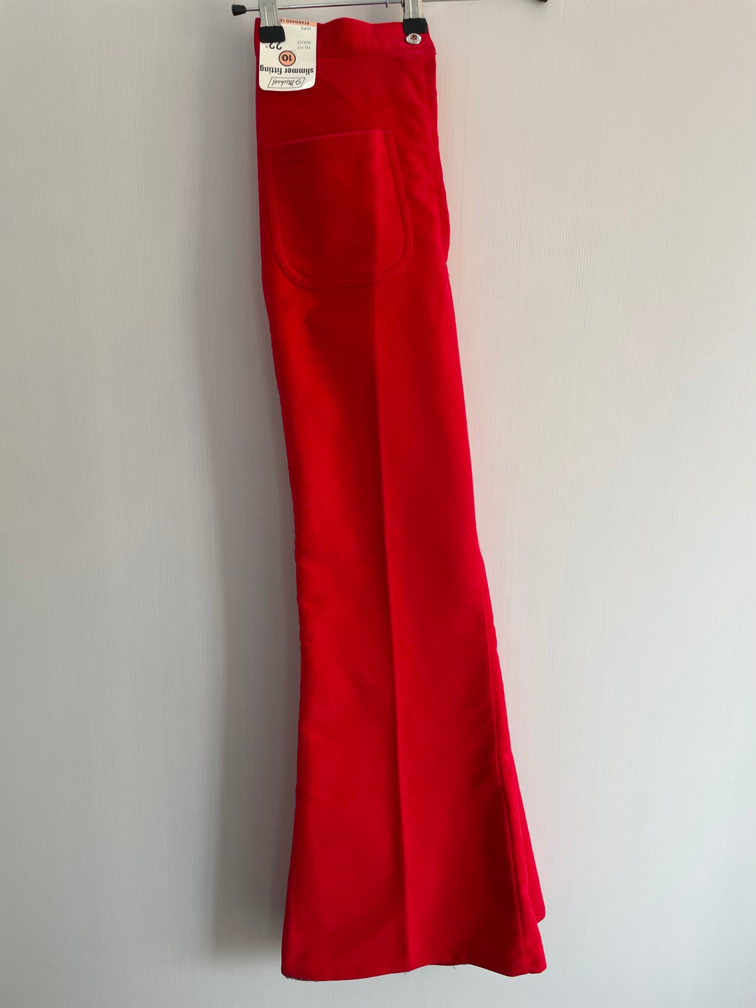 woodstock  womens  vintage  Urban Village Vintage  urban village  true vintage  retro  Red  jeans  jean  hippie  flares  flared trousers  flared  deadstock  Cotton  bell bottoms  70s  70  6  1970s