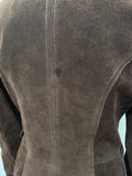 womens  vintage  Urban Village Vintage  urban village  Suede Jacket  Suede  stitch detailing  stitch detail  soft leather  long sleeve  lining  Leather  highway  dress  collar  brown leather  brown  blazer jacket  Blazer  big collar  70s  1970s  12