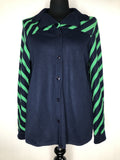 1970s Stripe Blouse by Highlight - Size UK 12