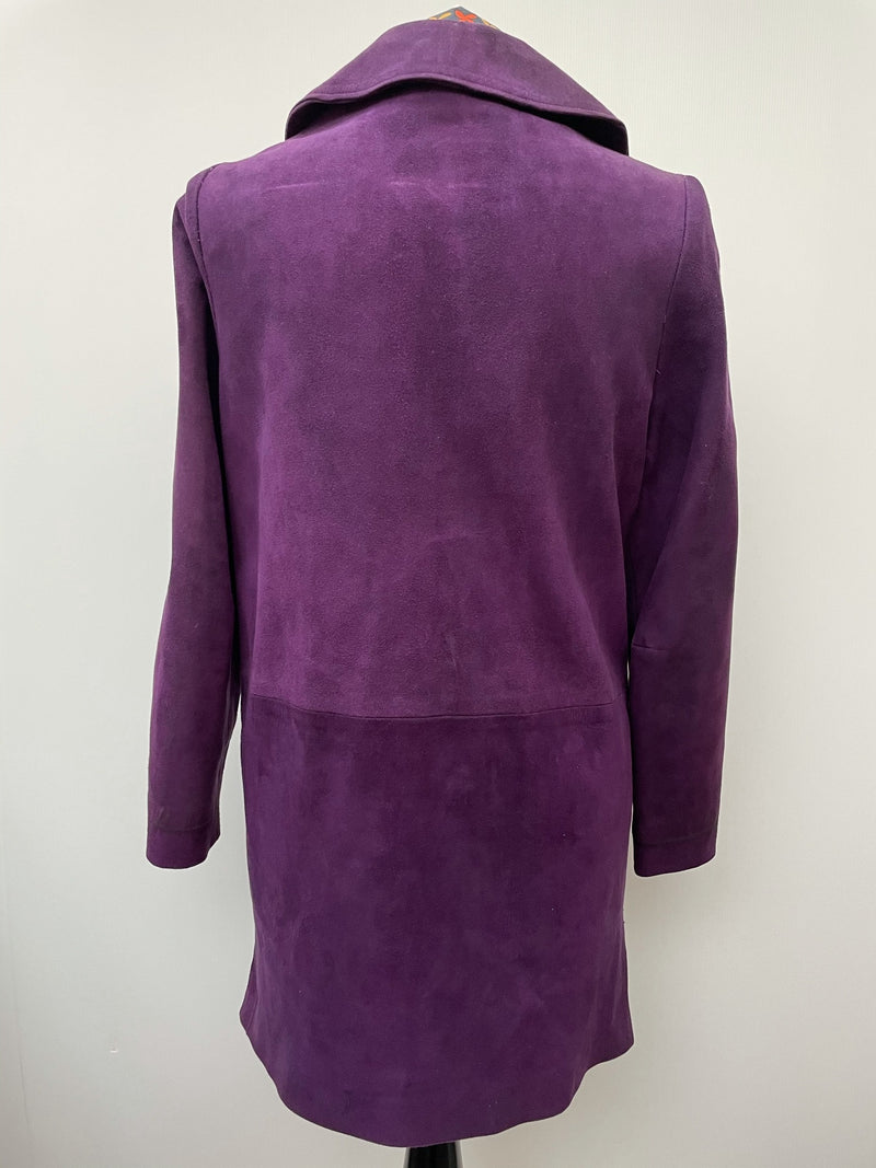 womens  vintage  Urban Village Vintage  urban village  Suede Jacket  Suede  retro  purple  pockets  MOD  midi dress  midi  long sleeve  lining  lapels  Jacket  decorative buttons  button down  button detail  60s  1960s  14