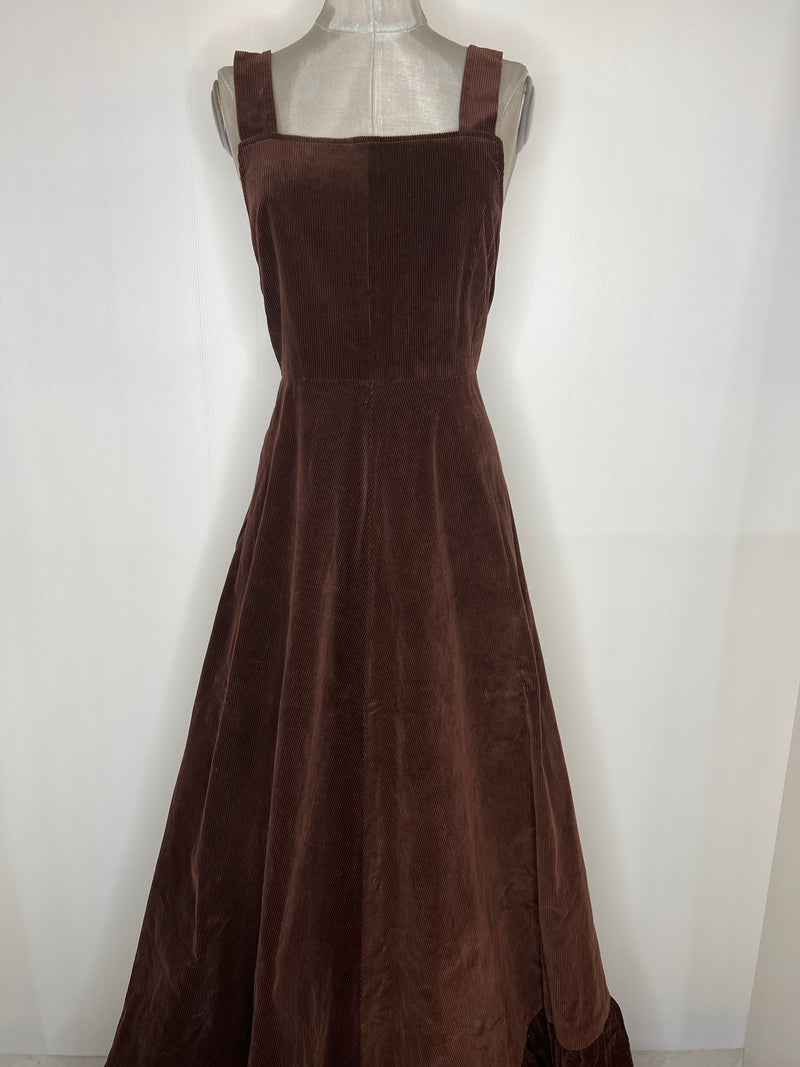womens  vintage  Urban Village Vintage  urban village  summer dress  summer  maxi dress  long dress  hippie  dress  corduroy  brown  boho  70s  70  1970s  10