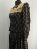 womens  vintage  victoriana  victorian  Urban Village Vintage  urban village  sybil zelker  polly peck  patterned dress  patterned  maxi dress  maxi  hippy  hippie  high neck  folk  floral  ethnic print  ethnic  dress  boho  bohemian  70s  70  1970s  10