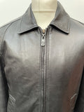 vintage  MOD  Mens jacket  mens coat  Mens Bomber jacket  mens  l  Jacket  Black Leather  Black Jacket  black  ben sherman