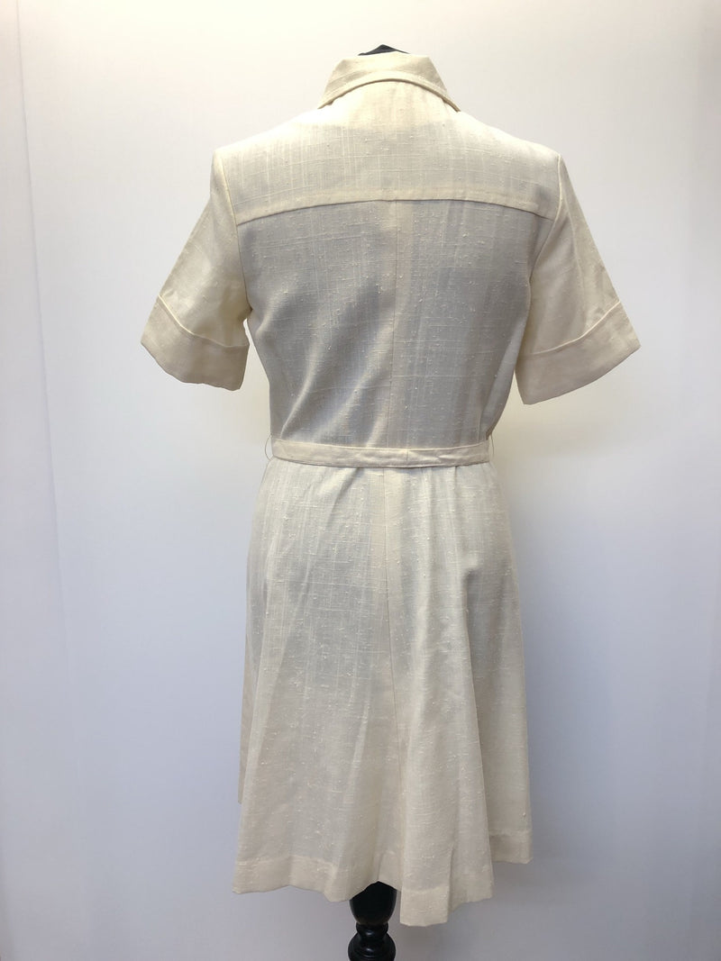 zip  womens  Wallis  vintage  Urban Village Vintage  urban village  printed dress  dress  cream  back zip  70s  1970s  10