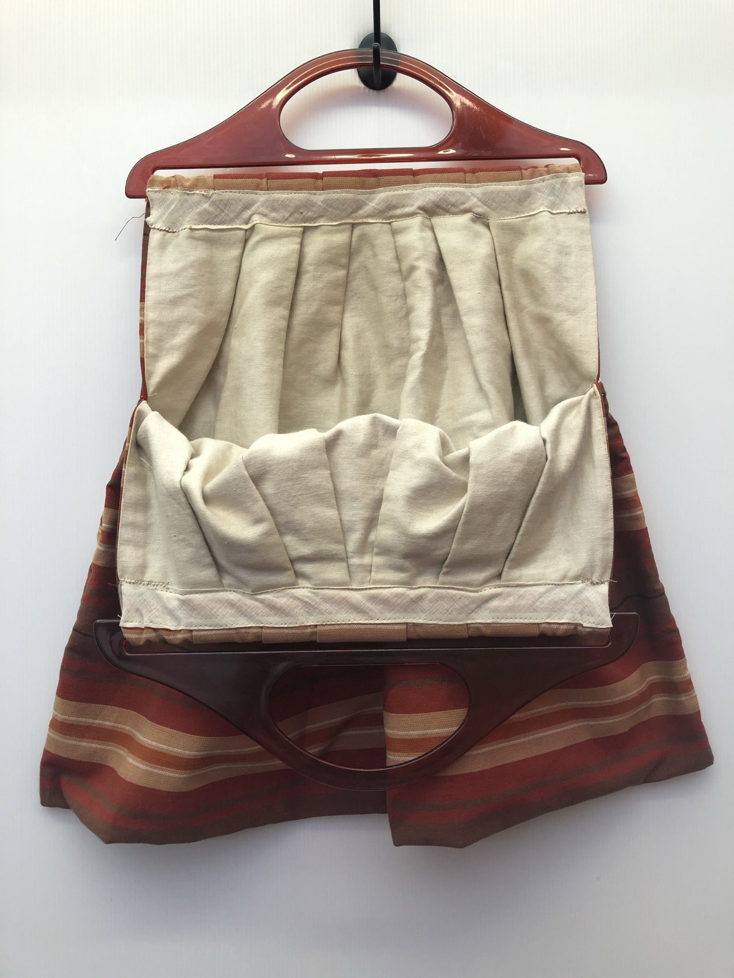 womens bag  womens  vintage  Urban Village Vintage  stripes  shopper bag  orange  One Size  logo  brown  bag  accessories  70s style  70  1970s