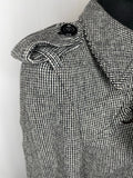womens jacket  womens coat  womens  Winter Coat  white  vintage  Urban Village Vintage  urban village  houndstooth  grey  double breasted  dogstooth  coat  black  belted  70s  1970s  12