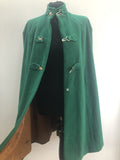 womens  vintage  Urban Village Vintage  mod  M  hook fastening  Green  cape  60s  1960s