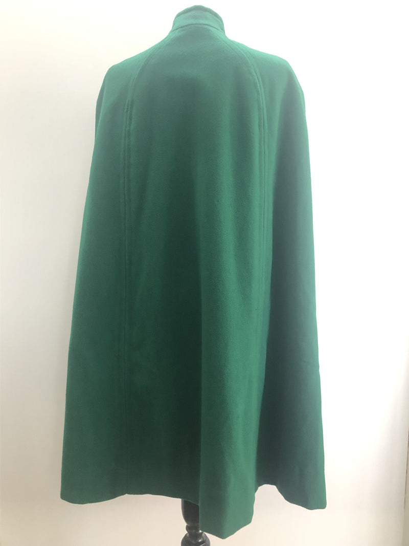 womens  vintage  Urban Village Vintage  mod  M  hook fastening  Green  cape  60s  1960s