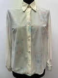 1970s Floral Print Blouse - Size 14
