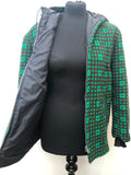 zip  womens  vintage  Urban Village Vintage  urban village  pockets  long sleeve  Jacket  hooded jacket  Green  brown  60s  1960s  14