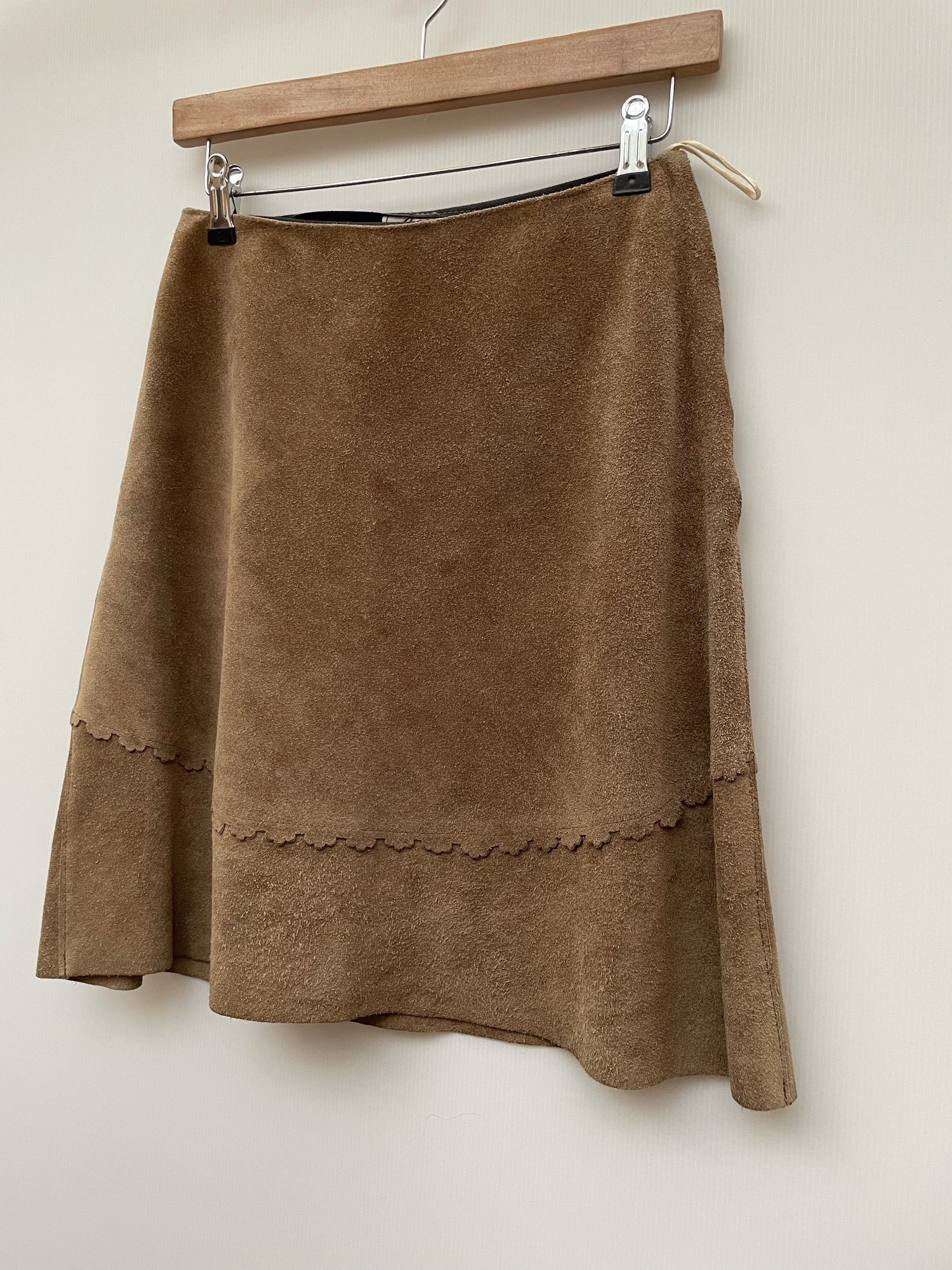 zip  womens  waistcoat  vintage  Urban Village Vintage  urban village  two piece  suit  Suede Jacket  Suede  Skirts  side zip  scalloped  Mini Skirt  john pointon  button  beige  8  70s  1970s