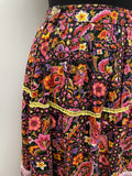 zip back  zip  womens  waist belt  vintage  Urban Village Vintage  urban village  retro  red  pink  Paisley Print  paisley inspired  paisley  orange  MOD  light pink  frilly  frill detail  dress  back zip  8/10  8  70s  1970s  12  10