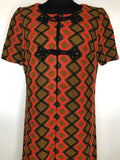 1970s Short Sleeved Embroidered Duster Jacket - Size UK 12