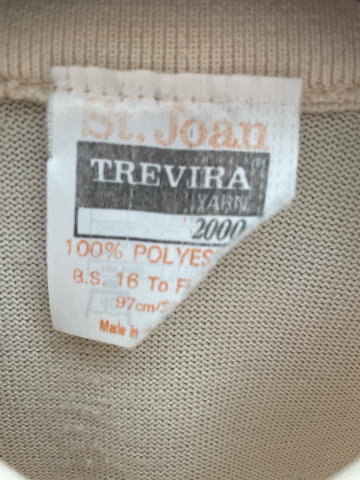 womens  vintage  Urban Village Vintage  urban village  trevira  polyester  polo top  polo  patterned  MOD  midi dress  knitwear  knitted  knit  elasticated  cream  60s  1960s  12