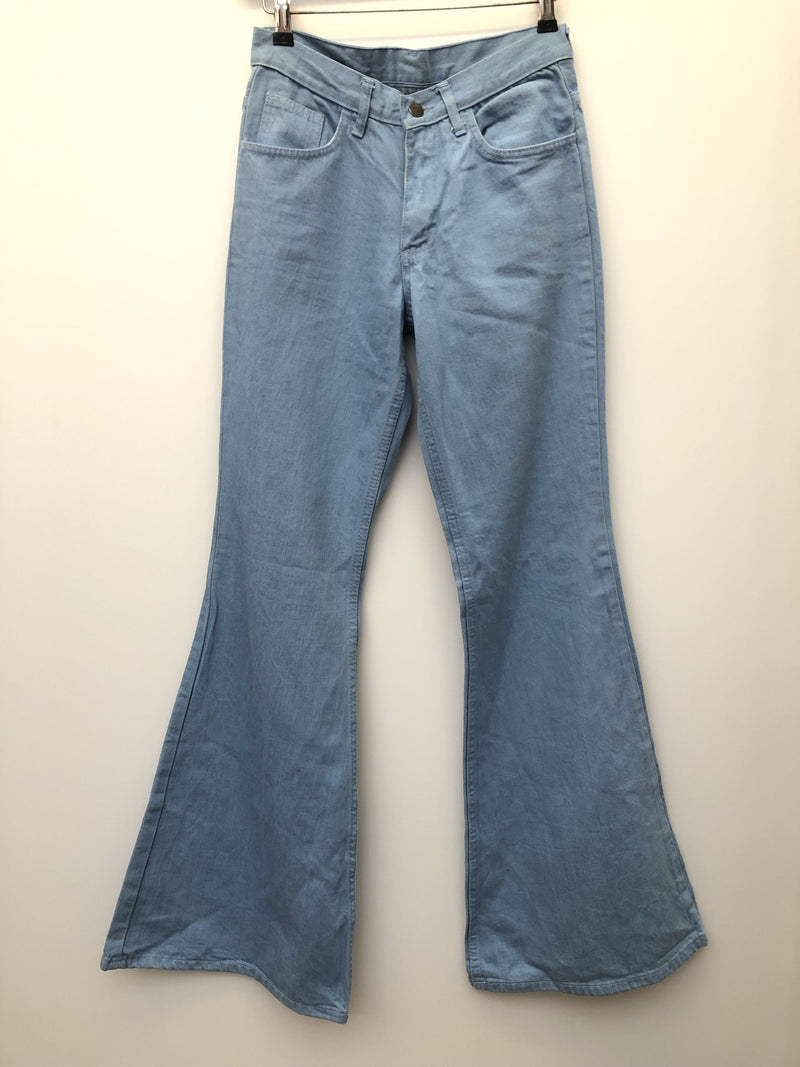 womens  W28  vintage  Urban Village Vintage  urban village  straight cut  retro  pockets  L32  jeans  jean  flares  denim  Cotton  blue  70s  70  1970s  10