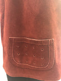 womens  waistcoat  vintage  Urban Village Vintage  Suede Jacket  Suede  Red  70s  1970s  10