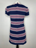 zip back  womens  white  vintage  Urban Village Vintage  striped dress  striped  short dress  scooter dress  scooter  Red  modette  MOD  mini dress  micro mini  dress  Blue  60s  1960s  10