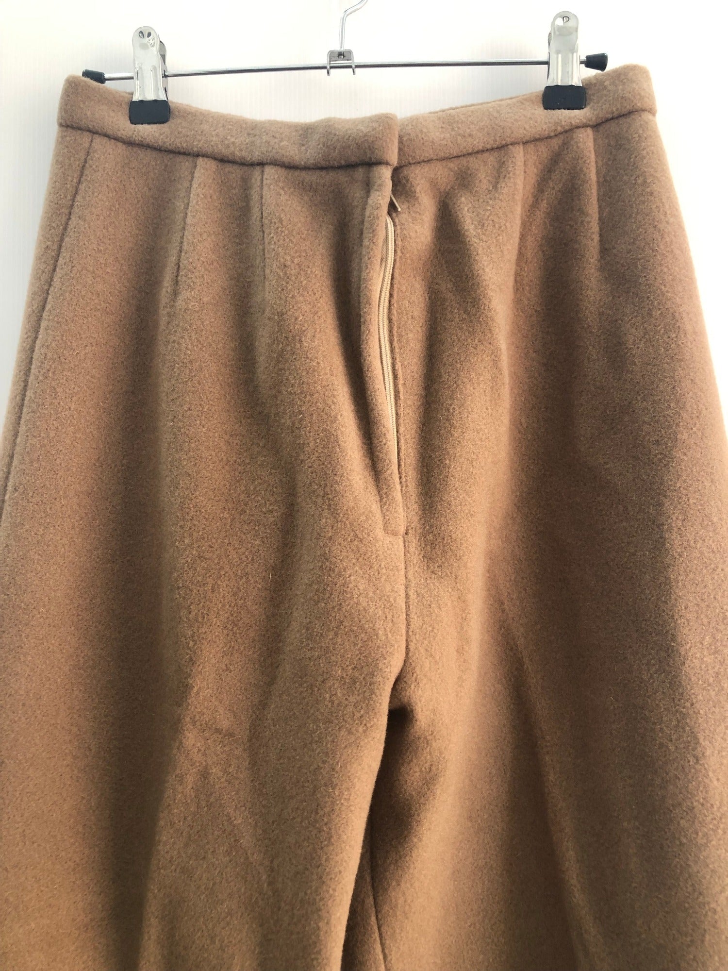 womens  vintage  two piece  top  suit  set  mod  Jacket  Hilary Model  double breasted  coat  brown  beige  60s  1960s  12  10-12  10