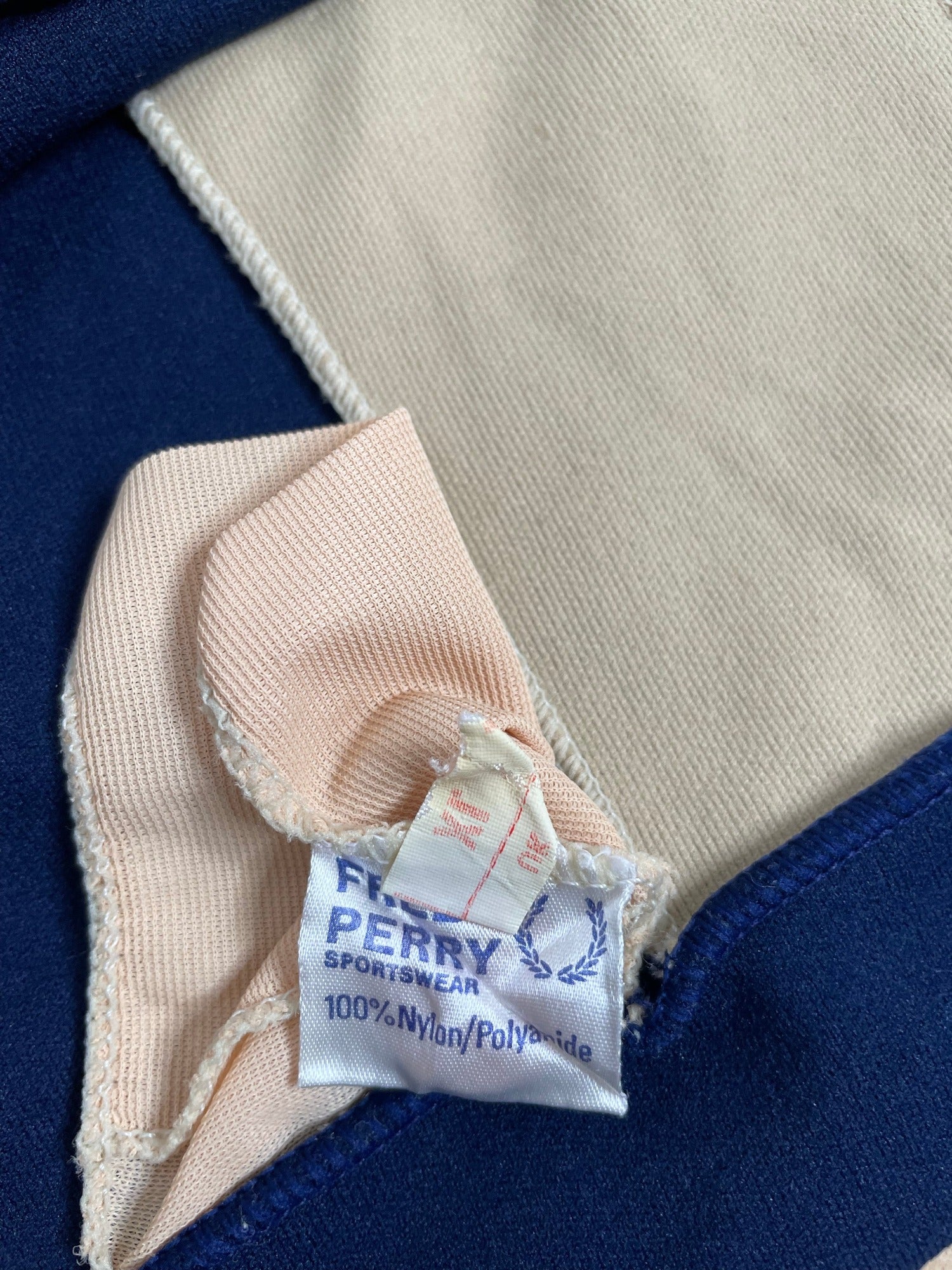 vintage  Urban Village Vintage  Swimwear  swimsuit  swimming briefs  swimming  swim shorts  swim short  swim  sportswear  sports  shorts  retro  mod  mens  laurel wreath  large  L  fred perry  fred  budgie smugglers  briefs  blue  beach  bathing shorts  60s  1960s