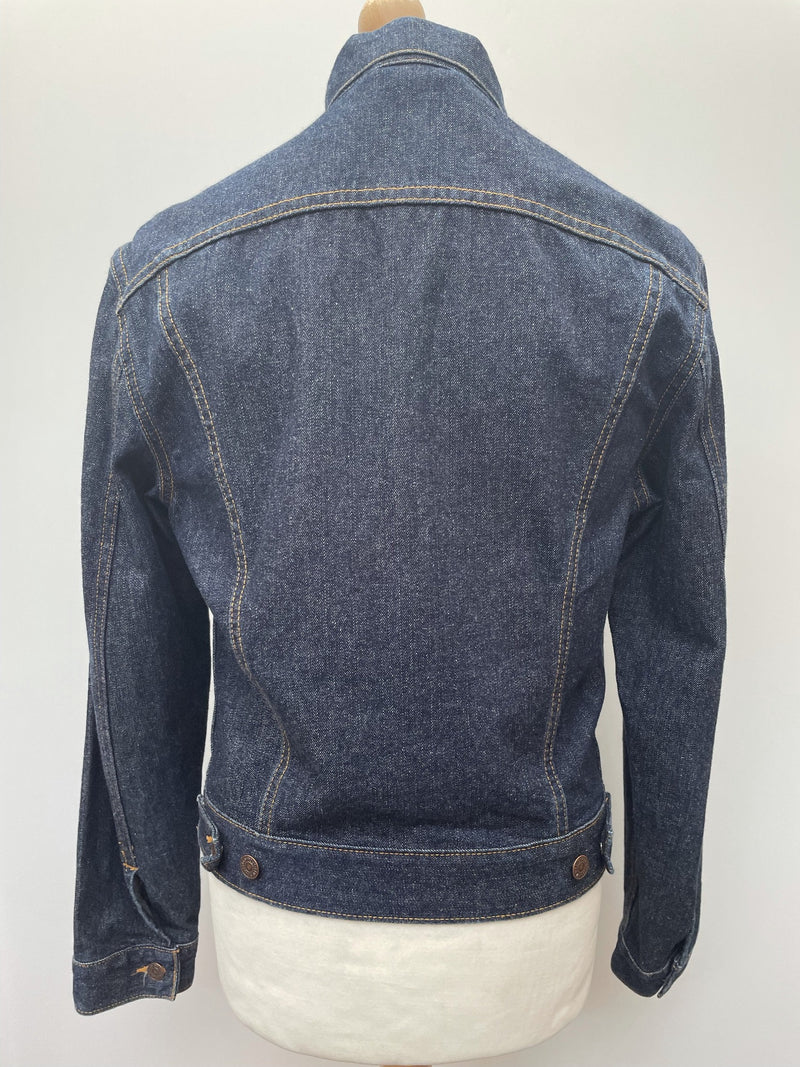 vintage  Urban Village Vintage  urban village  stitch detailing  stitch detail  S  pockets  Navy Jacket  Navy  mens  levis strauss  levis  levi strauss  levi  front pockets  denim style  Denim jacket  denim  collared  collar  chest pockets  brown stitch  70s  1970s