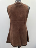 womens  waistcoat  vintage  Urban Village Vintage  urban village  Suede Jacket  Suede  sleevless  sleeveless  retro  red  medieval  Leather  Jacket  dark brown  buckles  brown leather  brown  70s  70  60s  1970s  1960s  10