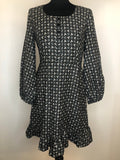 1970s Ditsy Floral Print Dress by Richard Shops - Size UK 12