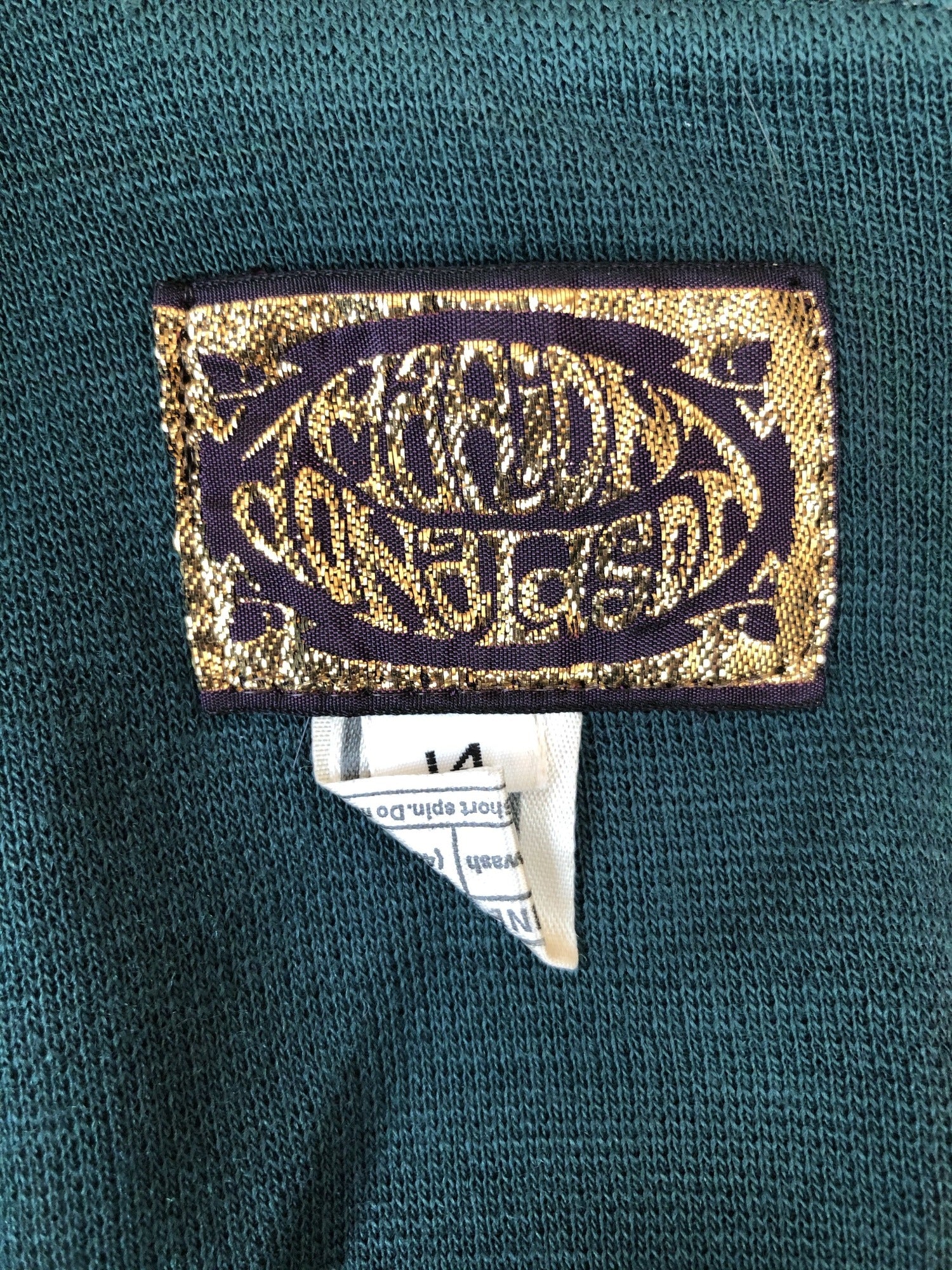 womens  vintage  Urban Village Vintage  urban village  summer dress  metallic stitch  maxi dress  long dress  green  gold stitch  dress  balloon sleeves  balloon sleeve  70s  70  1970s  10