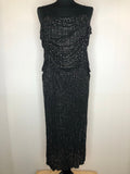 womens  vintage  Urban Village Vintage  urban village  straps  retro  party dress  glittery  glitter  dress  Dieter brand  black  8  70s  1970s
