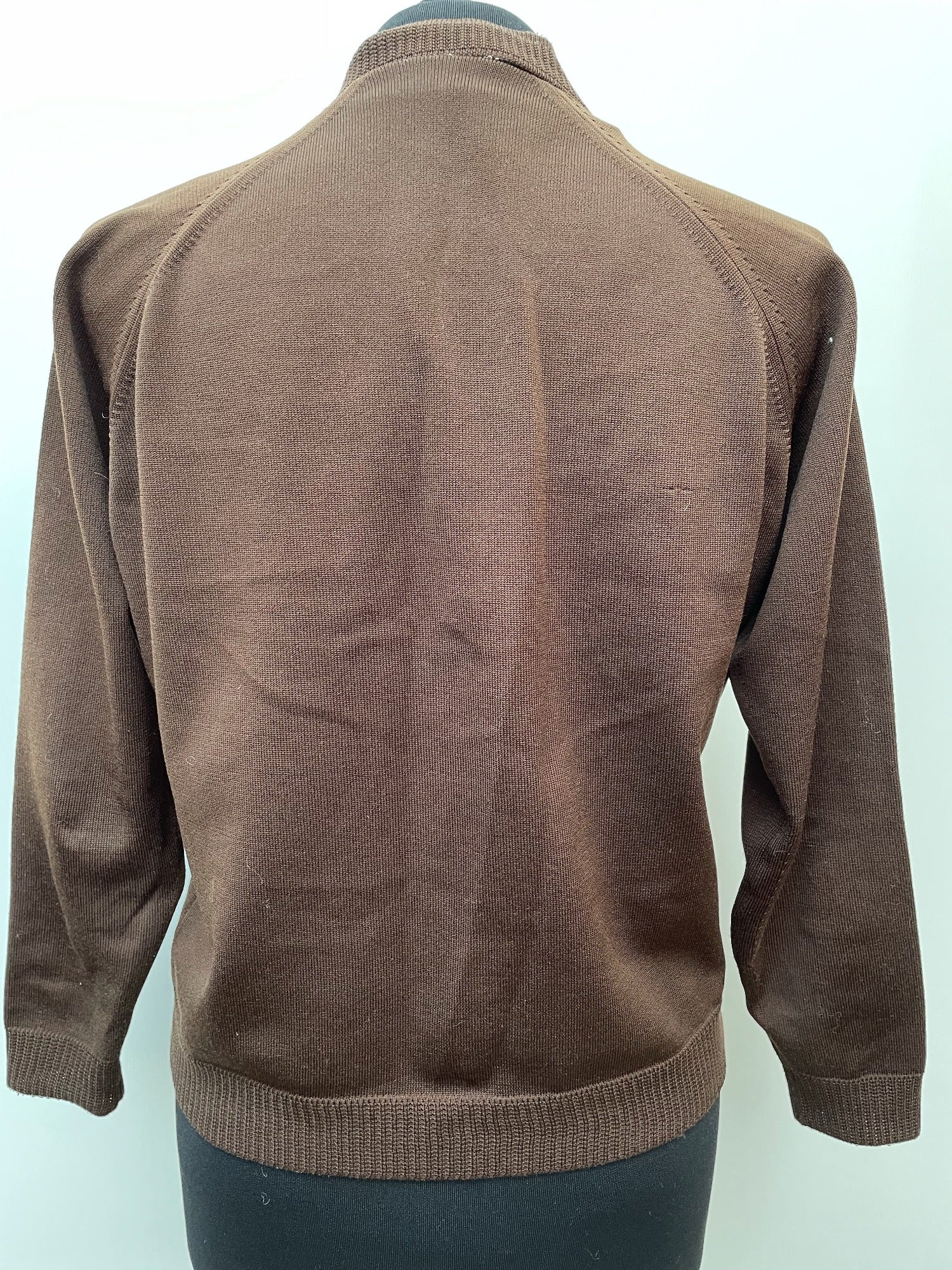 womens  vintage  Urban Village Vintage  urban village  Trevira 2000  trevira  stretch fabric  retro  polyester  patterned  pattern  long sleeve  knitwear  knitted  knit  elasticated  cardigan  cardi  button  brown  60s  1960s  12
