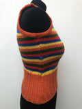 vintage  vest  Urban Village Vintage  urban village  Stripes  Rainbow  patterned  pattern  orange  multi  knitwear  knitted  knit  70s  6  1970s