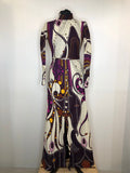 womens  wide sleeve  vintage  Urban Village Vintage  urban village  summer dress  summer  print design  maxi dress  long dress  high neck  dress  70s  70  1970s  10