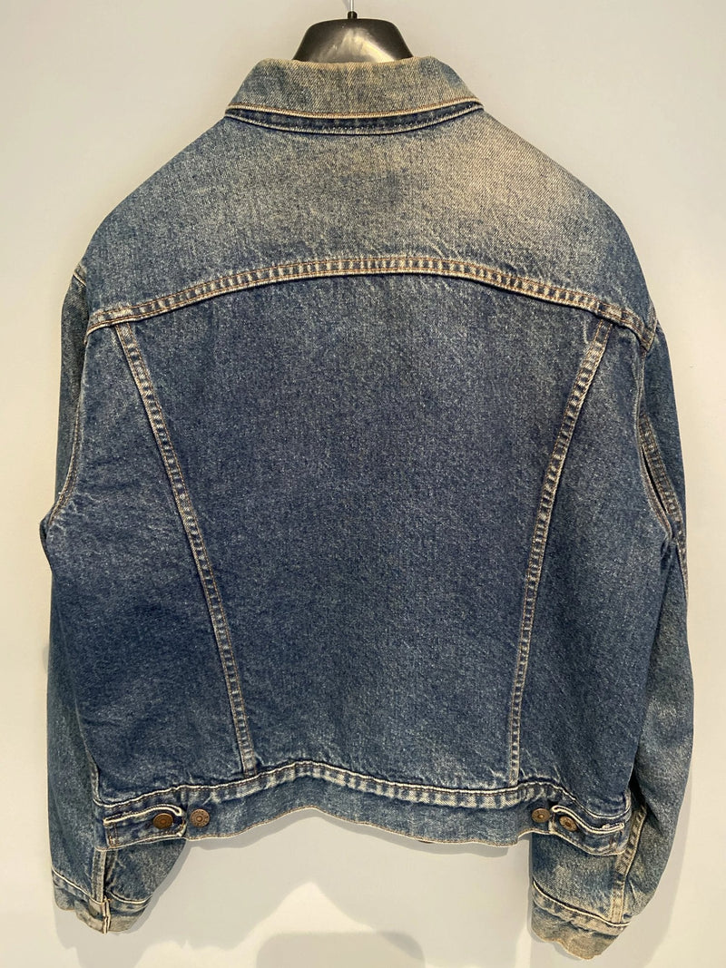 Vintage 90's 1990's Levis Blanket Lined Denim Trucker Jean Jacket Blue XL 46 Mens Clothing