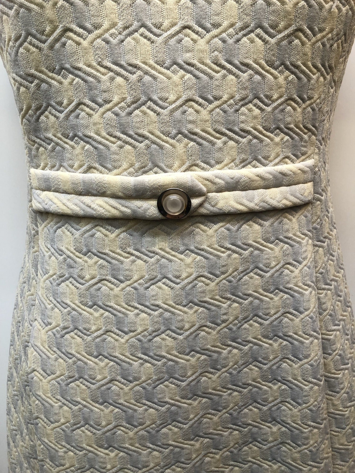 womens  vintage  Urban Village Vintage  two piece  suit  set  patterned dress  patterned  mod  matching set  Jacket  Grey  dress  cream  blazer jacket  Blazer  60s  1960s  10