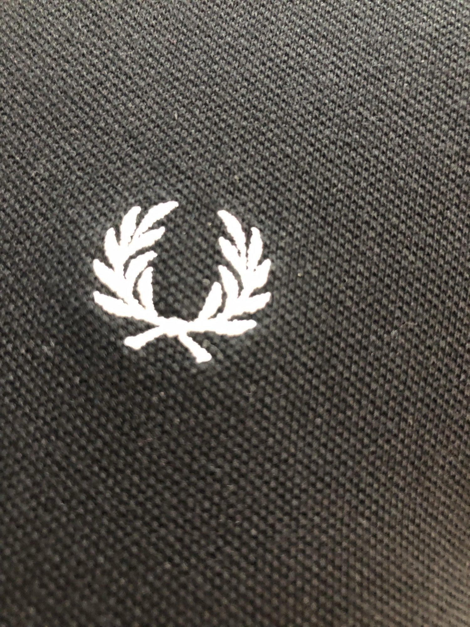 womens  Urban Village Vintage  T-Shirt  striped  polo top  polo  MOD  Fred Perry  embroidered logo  black  8