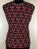 vintage  vest  Urban Village Vintage  urban village  tank  red  patterned  pattern  multi  knitwear  knitted  knit  floral pattern  black  70s  1970s