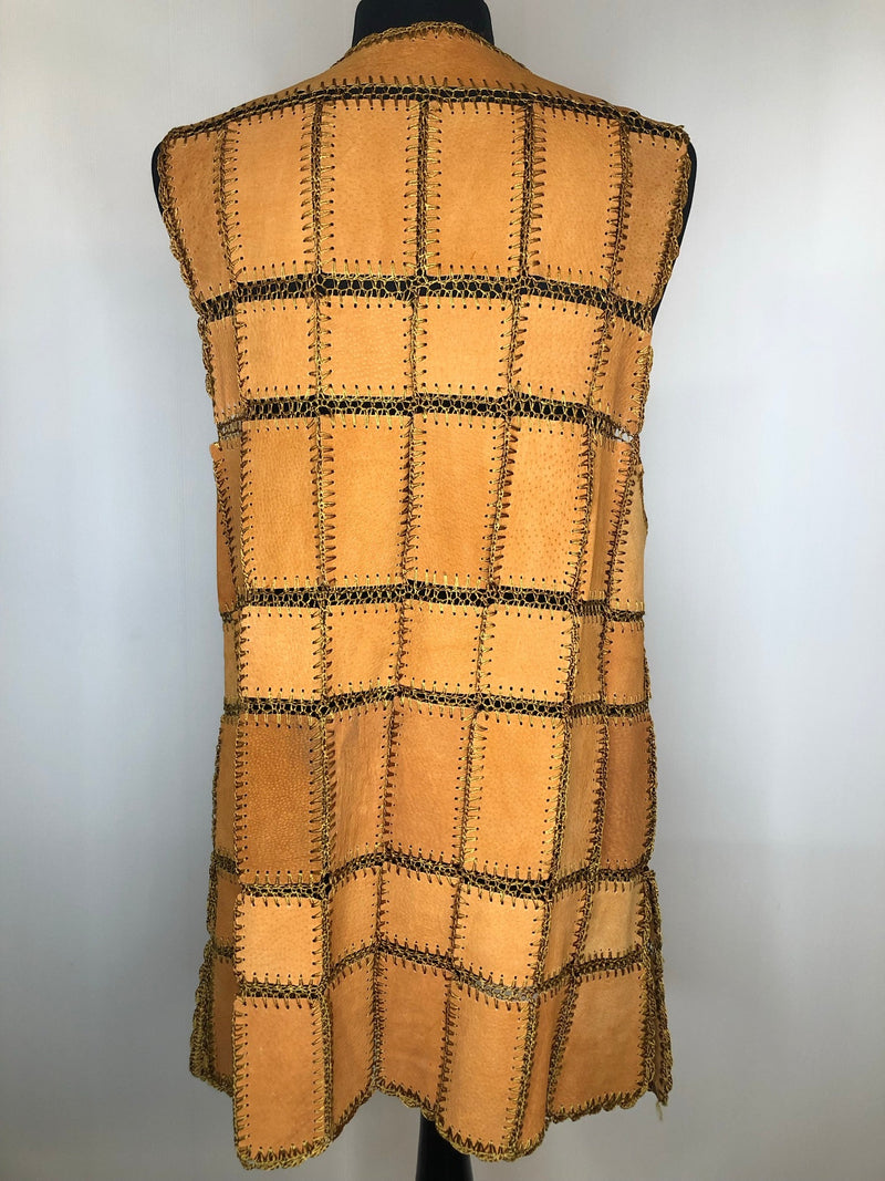 womens jacket  womens  waistcoat  vintage  Urban Village Vintage  urban village  Suede Jacket  Suede  sleevless  Patchwork waistcoat  patchwork  Jacket  festival  brown  70s style  16