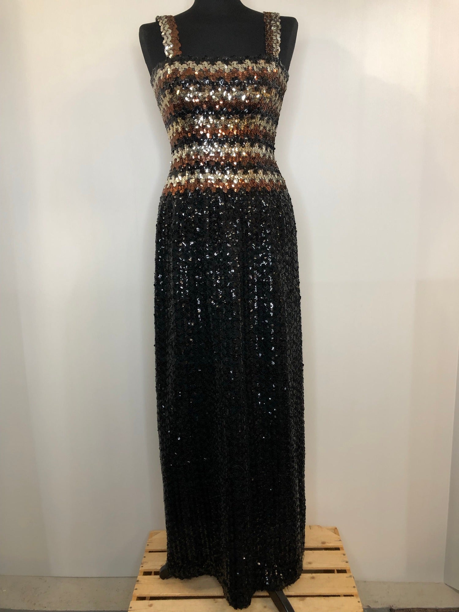 womens  vintage  Urban Village Vintage  urban village  studio 54  sequin  party dress  party  new year  maxi dress  maxi  long length dress  long  Kati by Laura Phillips  high neck  glitter  dress  disco dress  disco  christmas