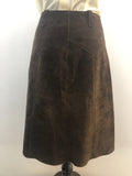 womens  vintage  Urban Village Vintage  urban village  Suede  Skirts  skirt  sand  retro  press stud fastening  MOD  Mini Skirt  knee length  brown  autumnal  autumn  A-Line  8  70s  70  1970s