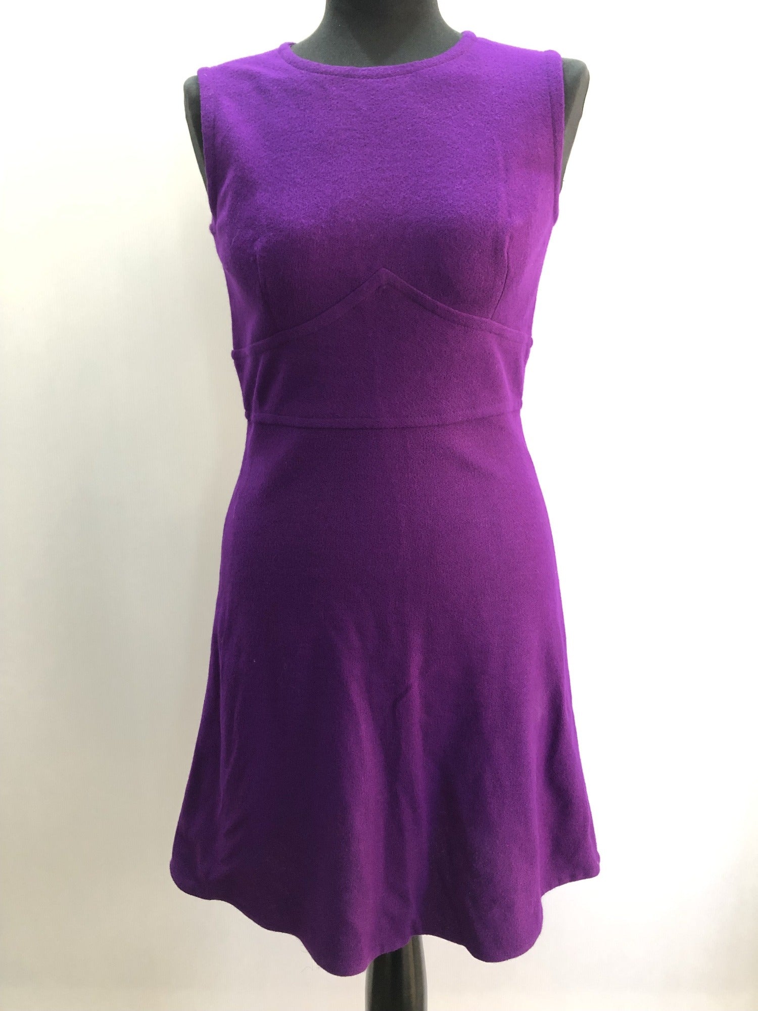 womens  vintage  Urban Village Vintage  round neck  retro  purple  MOD  mini dress  dress  8  60s  1960s
