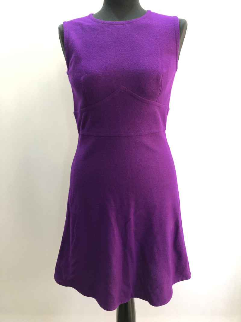 womens  vintage  Urban Village Vintage  round neck  retro  purple  MOD  mini dress  dress  8  60s  1960s