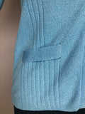 womens  vintage  Urban Village Vintage  sweater  St Michael  short sleeved  short sleeve  MOD  Lightweight Knit  light knit  knitwear  knitted  knit  cropped  cardigan  blue  60s  1960s  10