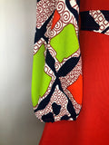 1960s Balloon Sleeve Mini Dress - Size UK 8