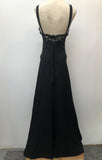 womens  Wallis  vintage  Urban Village Vintage  summer  maxi dress  maxi  halter dress  evening dress  dress  black  8  70s  1970s