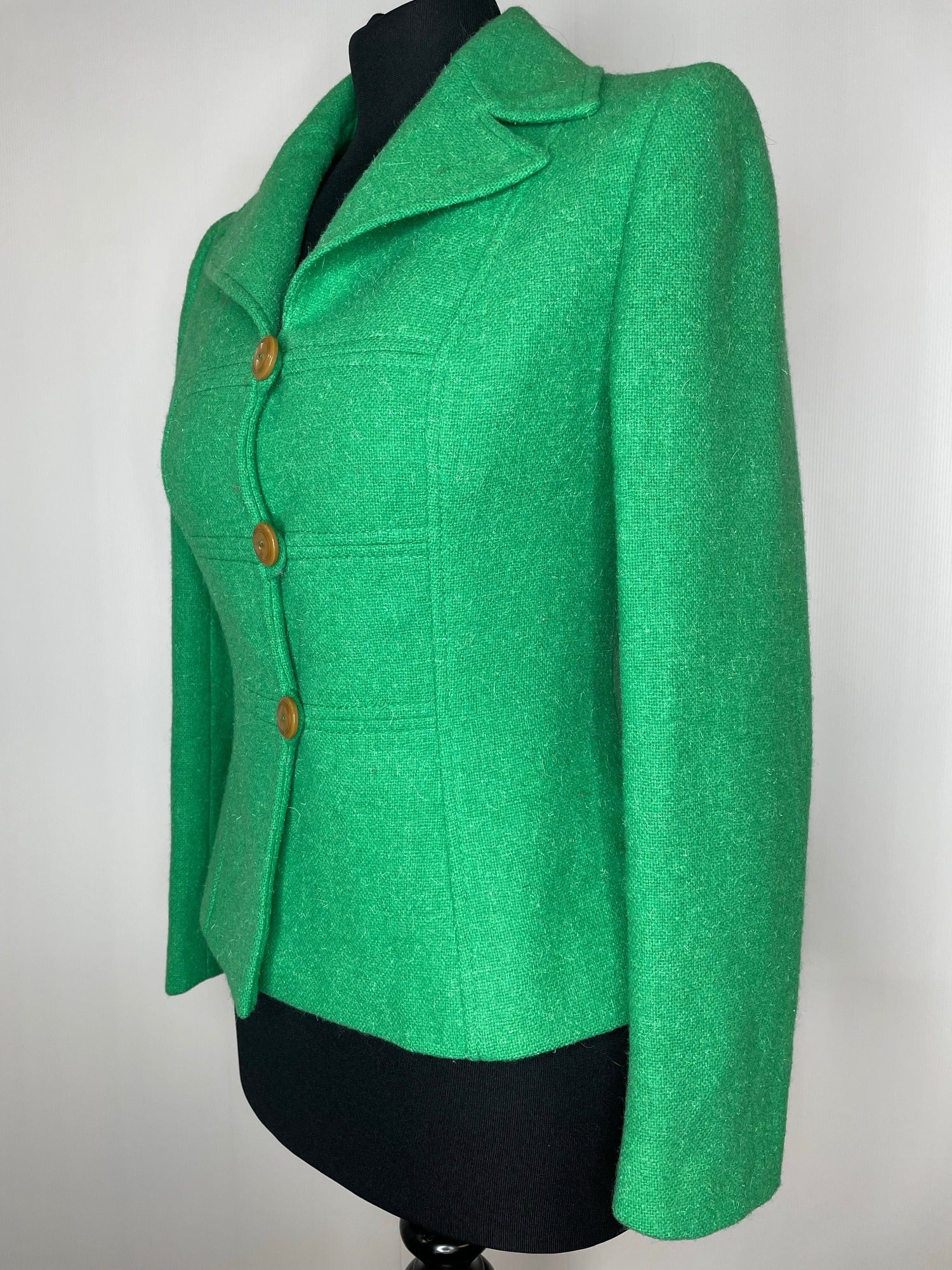 wool jacket  wool  womens  windsmoor  vintage  Urban Village Vintage  suit jacket  jacket  Green  fitted  autumnal  autumn  6  1970s